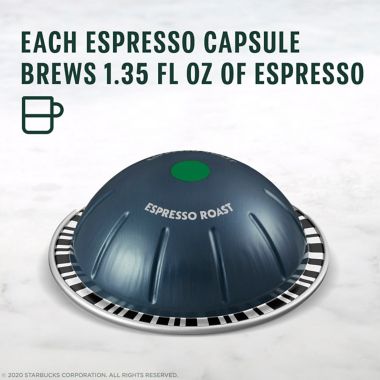 Starbucks&reg; by Nespresso&reg; Vertuo Line Espresso Roast Coffee Capsules 10-Count. View a larger version of this product image.