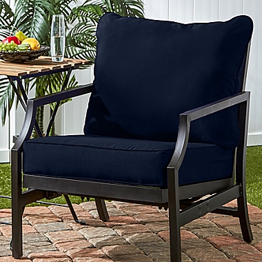 Greendale Home Fashions Solid 2-Piece Outdoor Deep Seat Cushion Set. View a larger version of this product image.