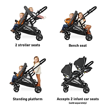 Graco&reg; Ready2Grow 2.0 Double Stroller in Rafa. View a larger version of this product image.