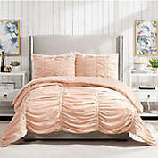 Emily Texture 3-Piece King Comforter Set in Blush