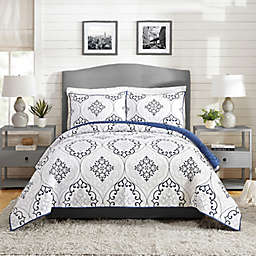 Chambers 3-Piece King Quilt Set in Navy