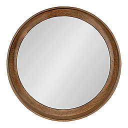 Kate & Laurel™ Basking 30-Inch Round Wall Mirror in Brown
