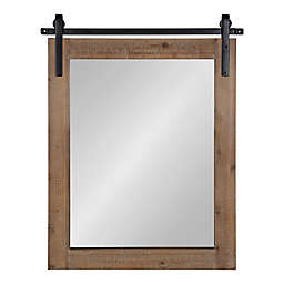 Kate & Laurel™ Cates 22-Inch x 30-Inch Rectangular Wall Mirror in Rustic Brown