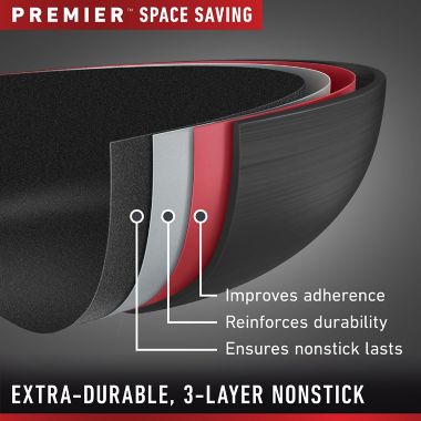 Calphalon&reg; Cookware Set 10-Piece Premier&trade; Space Saving Hard Anodized Nonstick. View a larger version of this product image.
