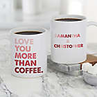 Alternate image 1 for Love You More Than...11 oz. Personalized Coffee Mug in Pink