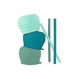 Boon SNUG 6-Piece Silicone Straw and Lid Set