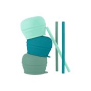 Boon SNUG 6-Piece Silicone Straw and Lid Set