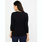 Alternate image 1 for A Pea in the Pod Large Side Ruched 3/4 Sleeve Maternity T-Shirt in Black
