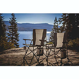 Outlander Folding Camp Chair with Cooler in Black