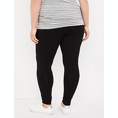 Motherhood Maternity&reg; 2X Essential Stretch Secret Fit Maternity Leggings in Black. View a larger version of this product image.