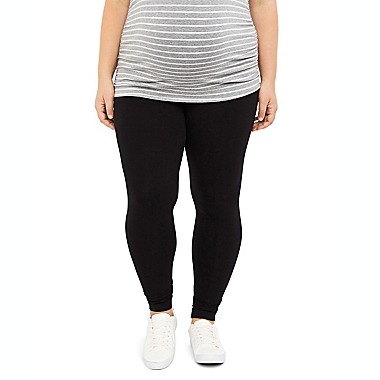 Motherhood Maternity&reg; 3X Essential Stretch Secret Fit Maternity Leggings in Black. View a larger version of this product image.
