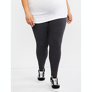 Motherhood Maternity&reg; 3X Essential Stretch Secret Fit Maternity Leggings in Grey. View a larger version of this product image.