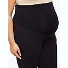 Alternate image 3 for Motherhood Maternity 2X Plus Size Essential Stretch Secret Fit Maternity Cropped Leggings in Black