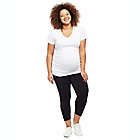 Alternate image 1 for Motherhood Maternity 3X Plus Size Essential Stretch Secret Fit Maternity Cropped Leggings in Black