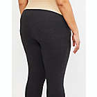 Alternate image 3 for Motherhood Maternity 1X Plus Size Essential Stretch Secret Fit Maternity Cropped Leggings in Grey