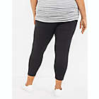 Alternate image 4 for Motherhood Maternity 1X Plus Size Essential Stretch Secret Fit Maternity Cropped Leggings in Grey