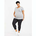 Alternate image 1 for Motherhood Maternity 1X Plus Size Essential Stretch Secret Fit Maternity Cropped Leggings in Grey