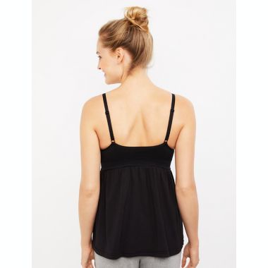 Motherhood Maternity&reg; Size Small A-Line Nursing Sleep Top in Black. View a larger version of this product image.