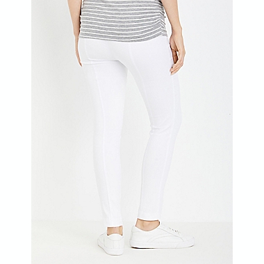 Motherhood Maternity&reg; Small Maia Skinny Ankle Maternity Pant in White. View a larger version of this product image.