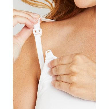 Motherhood Maternity&reg; Large Seamless Clip Down Maternity and Nursing Bralette in White. View a larger version of this product image.