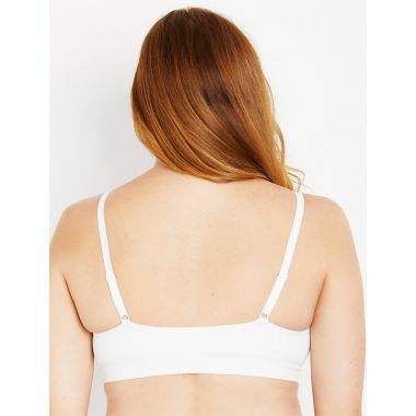 Motherhood Maternity&reg; Large Seamless Clip Down Maternity and Nursing Bralette in White. View a larger version of this product image.