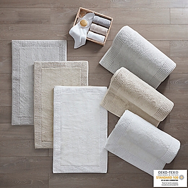 Madison Park Signature 24&quot; x 72&quot; Splendor Bath Rug in White. View a larger version of this product image.