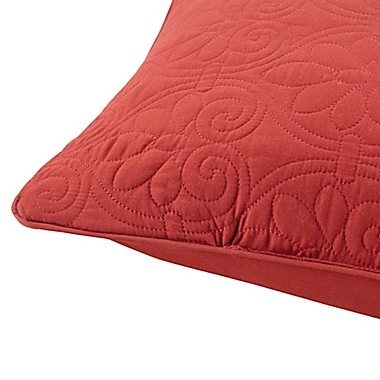 Madison Park Quebec 20-Inch Square Throw Pillows in Red (Set of 2). View a larger version of this product image.