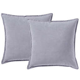 Morgan Home ChenilleSquare Throw Pillows in Light Grey (Set of 2)