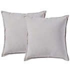 Alternate image 0 for Morgan Home ChenilleSquare Throw Pillows in Beige (Set of 2)