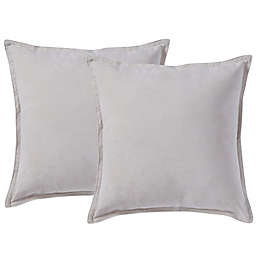 Morgan Home ChenilleSquare Throw Pillows in Beige (Set of 2)