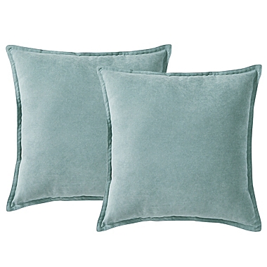 Morgan Home ChenilleSquare Throw Pillows in Green (Set of 2). View a larger version of this product image.