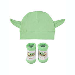 Disney® Size 0-12M 2-Piece Star Wars™ Baby Yoda Cap and Bootie Set