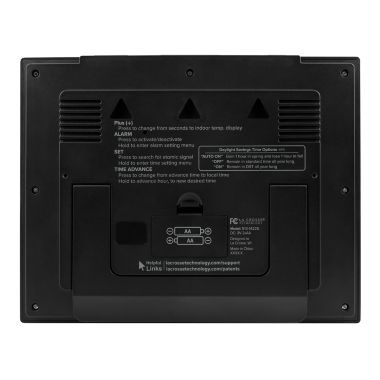 La Crosse Technology Atomic Digital Wall Clock with Indoor Temperature. View a larger version of this product image.