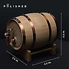 Alternate image 4 for Polished 1-Liter Whiskey Barrel Beverage Dispenser in Brown