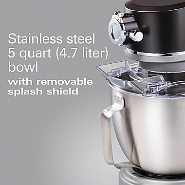 Hamilton Beach&reg; Professional All-Metal Stand Mixer in Silver/Black. View a larger version of this product image.