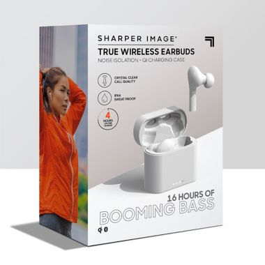 Sharper Image&reg; Earbuds Headphones in White. View a larger version of this product image.