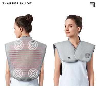 Sharper Image&reg; Pain Relief Heated Neck Wrap Massager. View a larger version of this product image.
