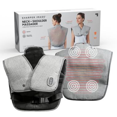 Sharper Image&reg; Pain Relief Heated Neck Wrap Massager. View a larger version of this product image.