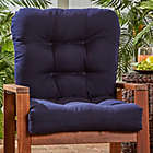 Alternate image 1 for Greendale Home Fashions Solid Outdoor 38-Inch x 21-Inch Seat/Back Chair Cushion in Navy