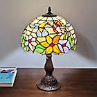 Alternate image 1 for 19-Inch Tiffany Style Floral Table Lamp with Glass Shade
