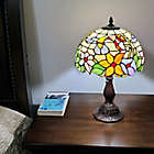 Alternate image 5 for 19-Inch Tiffany Style Floral Table Lamp with Glass Shade