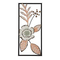 Stratton Home Décor Tropical Flower 12-Inch x 28-Inch Wall Panel in Peach