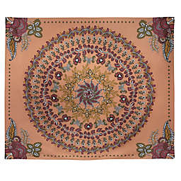 Stratton Home Décor Terracotta Floral Medallion 57.7-Inch x 50-Inch Wall Tapestry