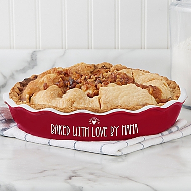 Made With Love 10-Inch Ceramic Pie Dish in Red. View a larger version of this product image.