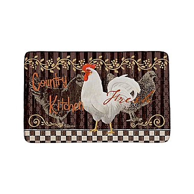 Country Rooster 22&quot; x 35&quot; Anti-Fatigue Multicolor Kitchen Mat. View a larger version of this product image.