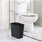 Alternate image 1 for Simply Essential&trade; Stainless Steel Wastebasket in Matte Black