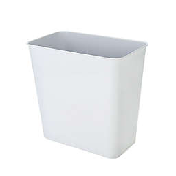 Simply Essential™ Stainless Steel Wastebasket in White