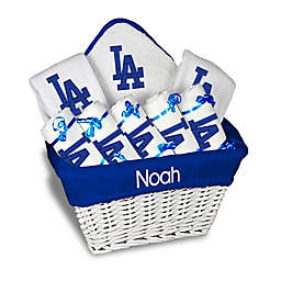 Designs by Chad and Jake MLB Personalized Los Angeles Dodgers Baby Gift Basket