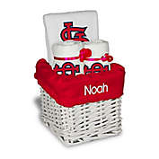 Designs by Chad and Jake MLB Personalized St. Louis Cardinals 4-Piece Baby Gift Basket