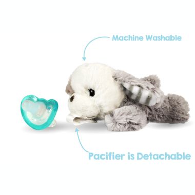 RaZbaby&reg; RaZbuddy Puppy Pacifer Holder with Removable JollyPop Pacifier. View a larger version of this product image.